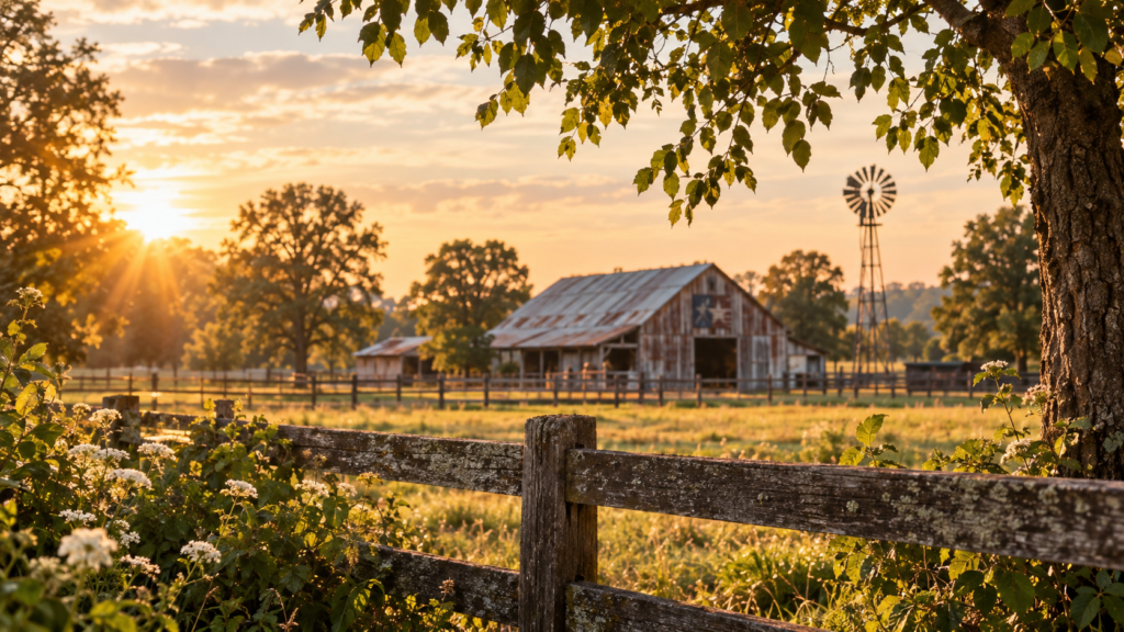 Rustic farm landscape